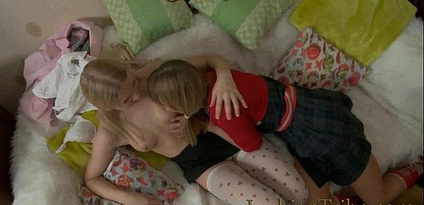  blonde teens lesbians fucking anal with strapon